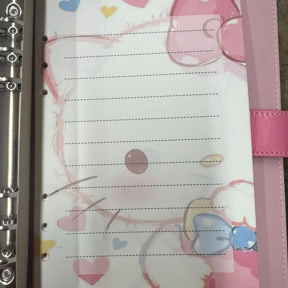 Hello Kitty A5 Binder w/ matching paper and spiral notebook